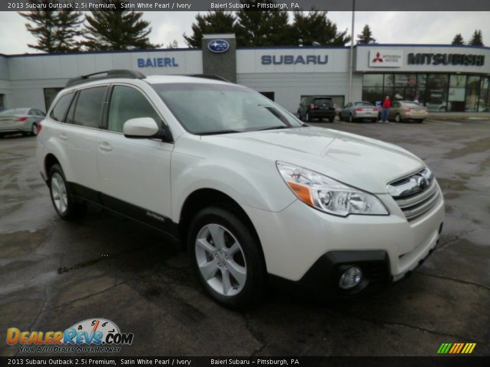 2013 Subaru Outback 2.5i Premium Satin White Pearl / Ivory Photo #1