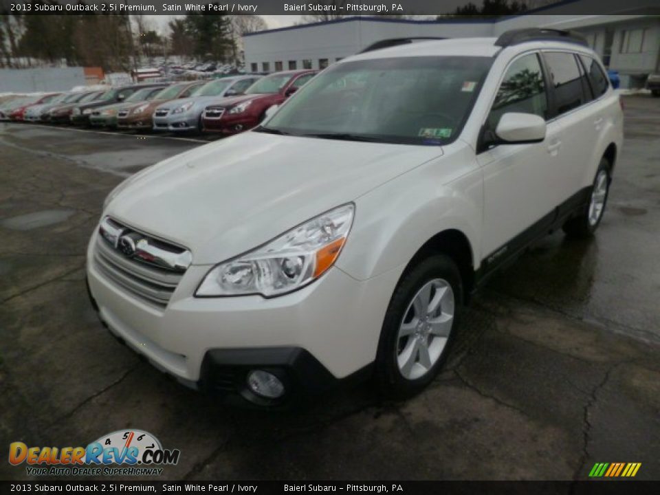 2013 Subaru Outback 2.5i Premium Satin White Pearl / Ivory Photo #3