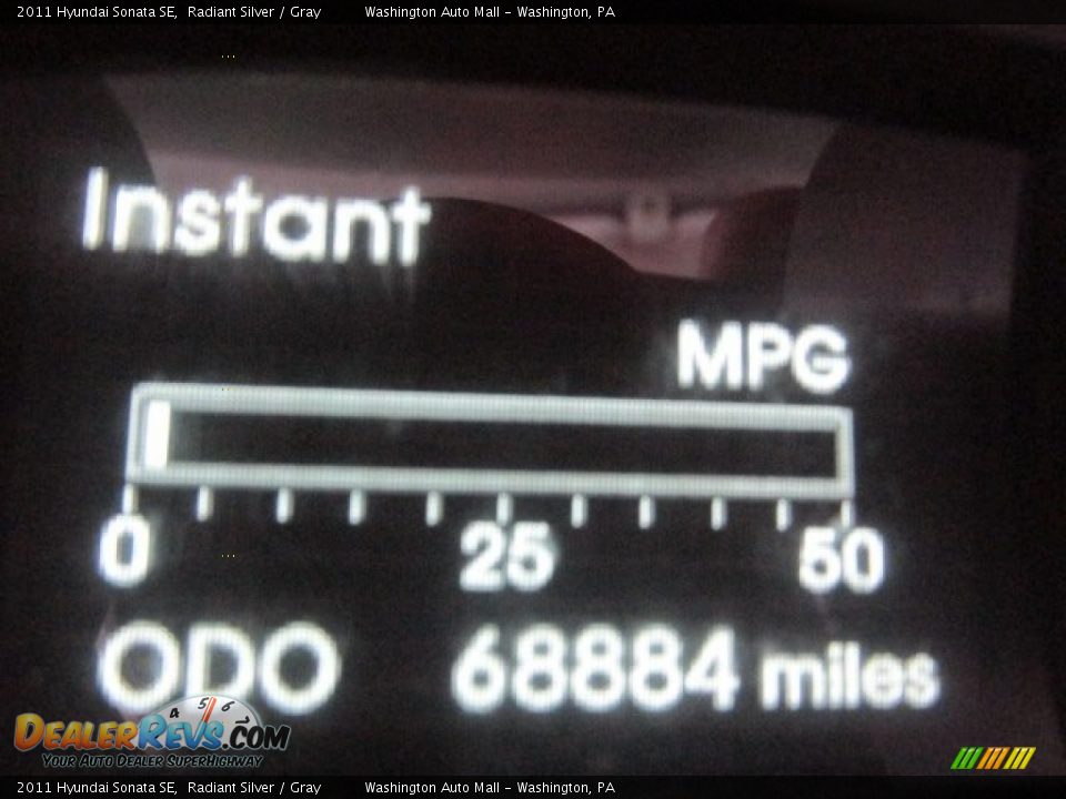 2011 Hyundai Sonata SE Radiant Silver / Gray Photo #20