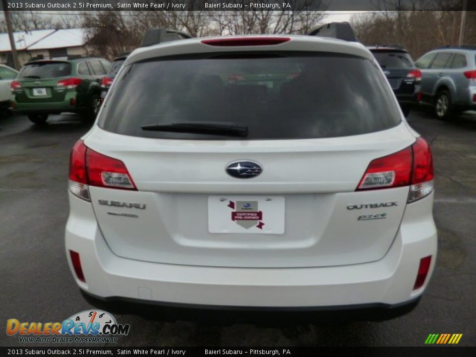 2013 Subaru Outback 2.5i Premium Satin White Pearl / Ivory Photo #6