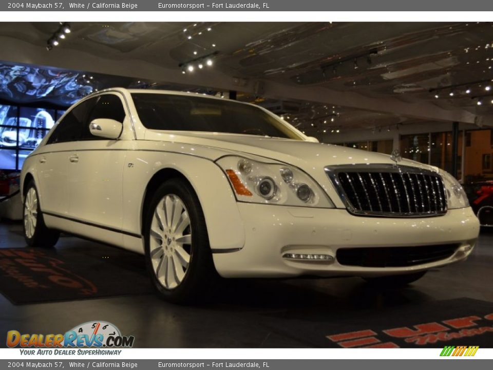 2004 Maybach 57 White / California Beige Photo #3