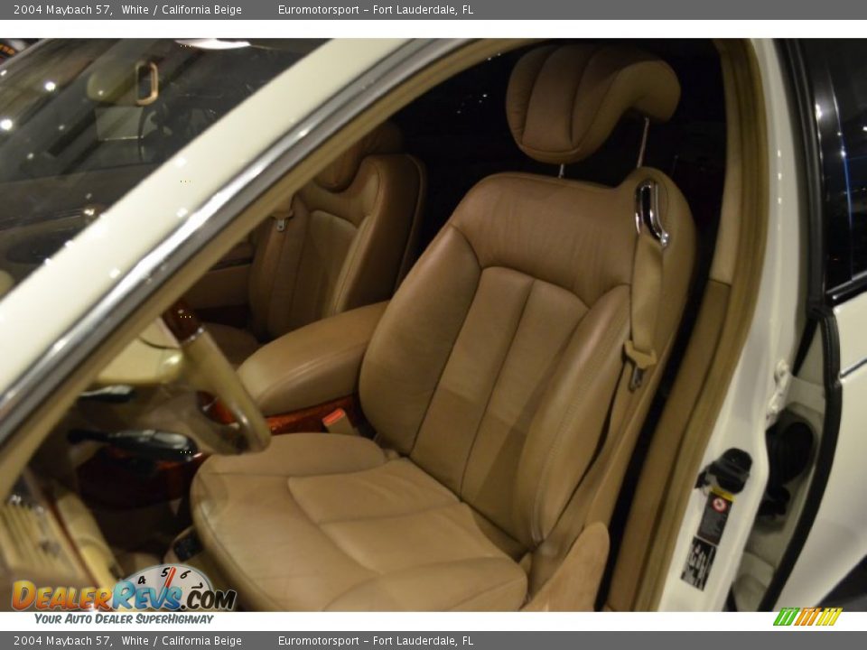 2004 Maybach 57 White / California Beige Photo #38