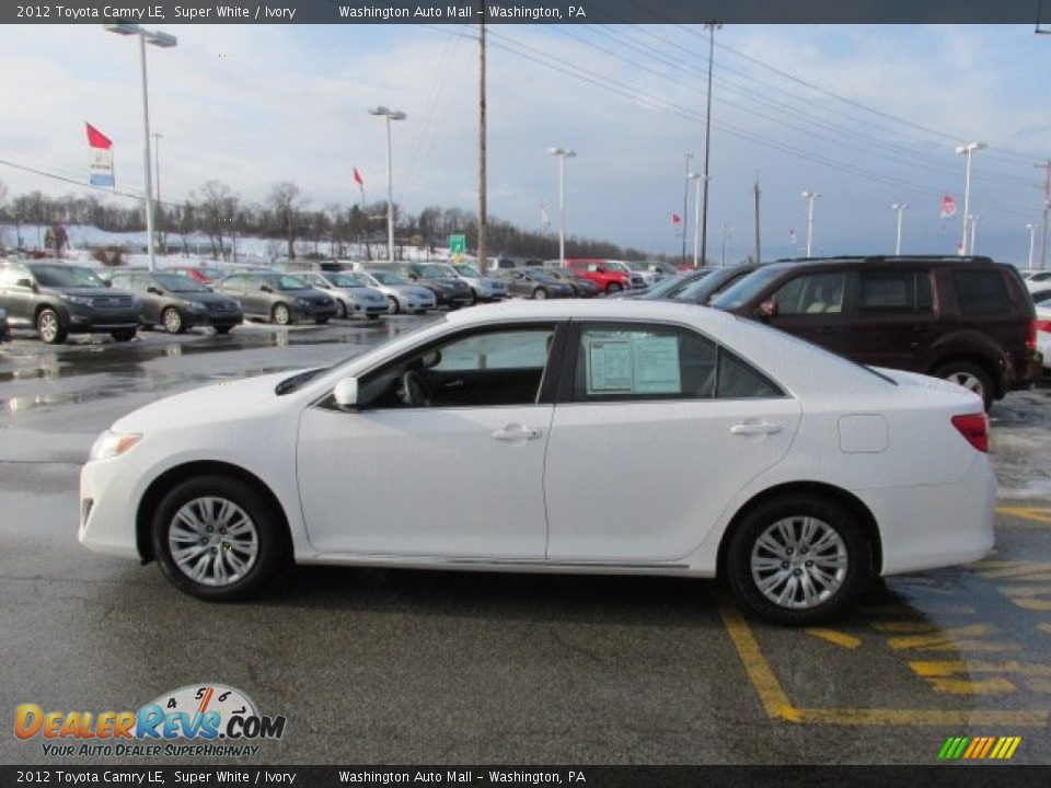 2012 Toyota Camry LE Super White / Ivory Photo #6