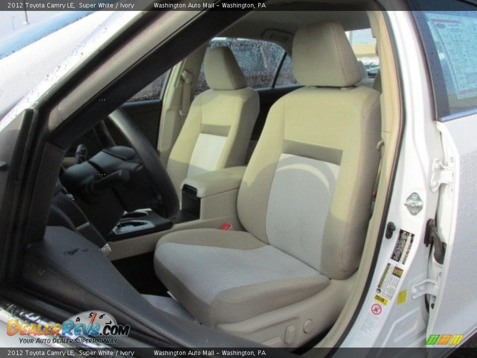 2012 Toyota Camry LE Super White / Ivory Photo #10