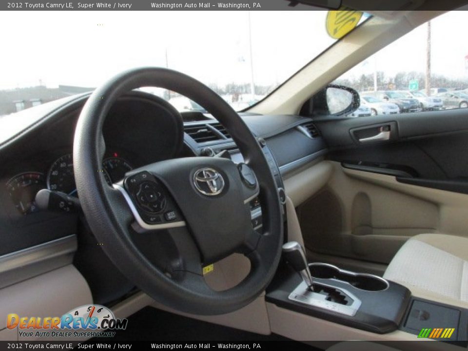 2012 Toyota Camry LE Super White / Ivory Photo #12