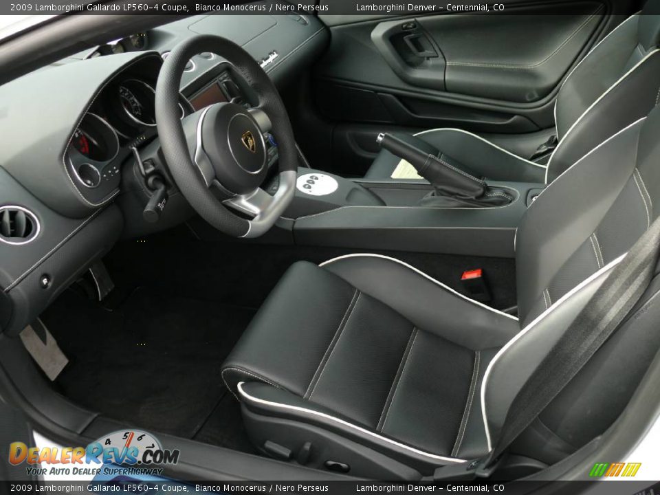 Nero Perseus Interior - 2009 Lamborghini Gallardo LP560-4 Coupe Photo #13