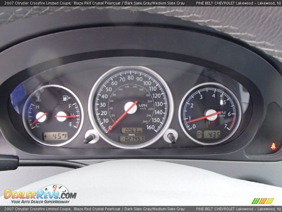2007 Chrysler Crossfire Limited Coupe Blaze Red Crystal Pearlcoat / Dark Slate Gray/Medium Slate Gray Photo #12
