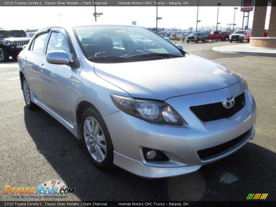 2010 Toyota Corolla S Classic Silver Metallic / Dark Charcoal Photo #2