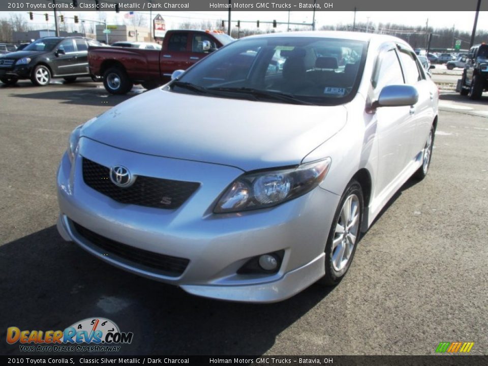 2010 Toyota Corolla S Classic Silver Metallic / Dark Charcoal Photo #3