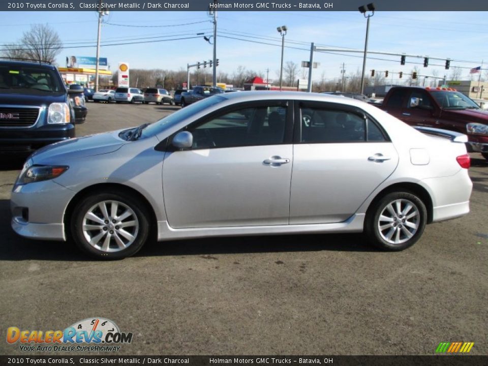 2010 Toyota Corolla S Classic Silver Metallic / Dark Charcoal Photo #4