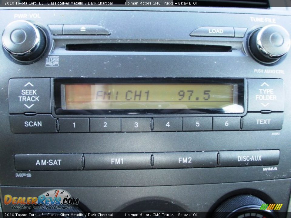 2010 Toyota Corolla S Classic Silver Metallic / Dark Charcoal Photo #8