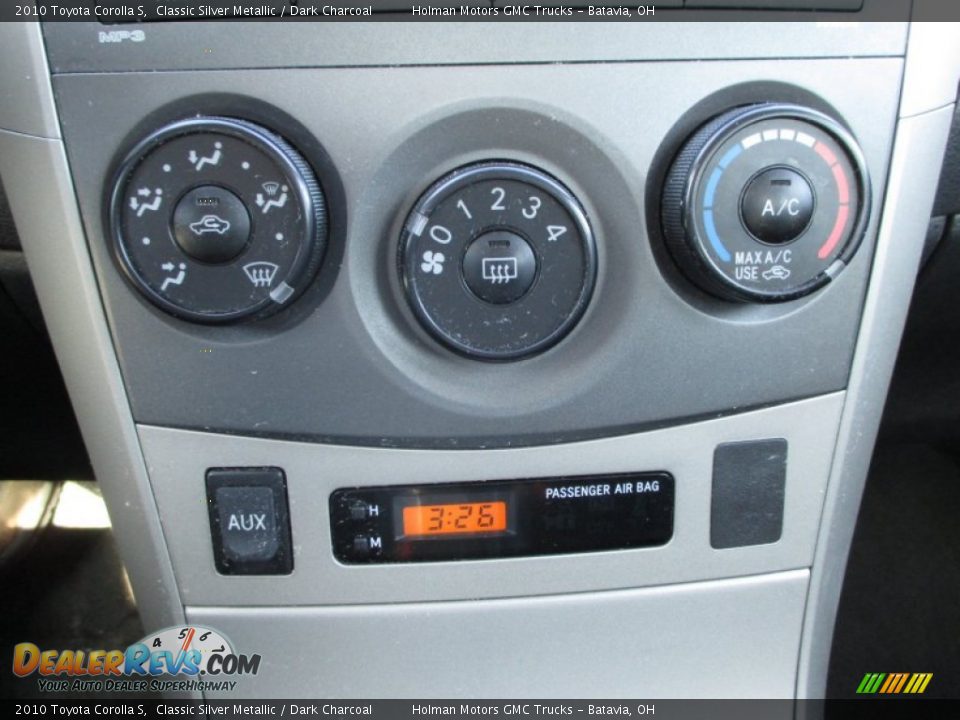 2010 Toyota Corolla S Classic Silver Metallic / Dark Charcoal Photo #9