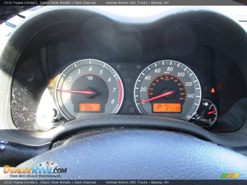 2010 Toyota Corolla S Classic Silver Metallic / Dark Charcoal Photo #13