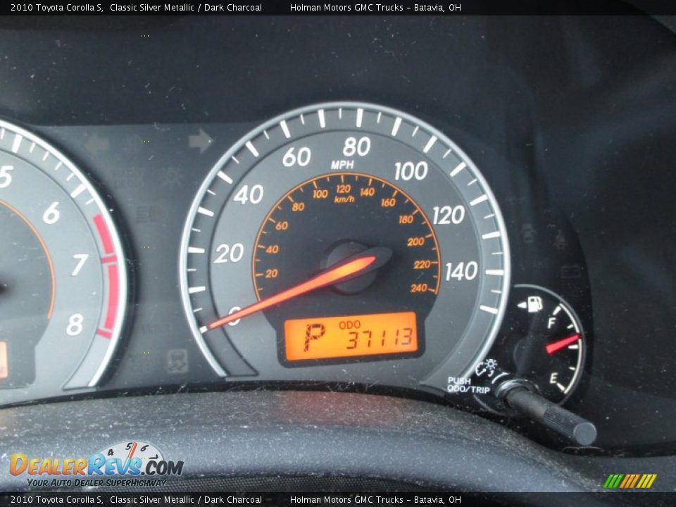 2010 Toyota Corolla S Classic Silver Metallic / Dark Charcoal Photo #14