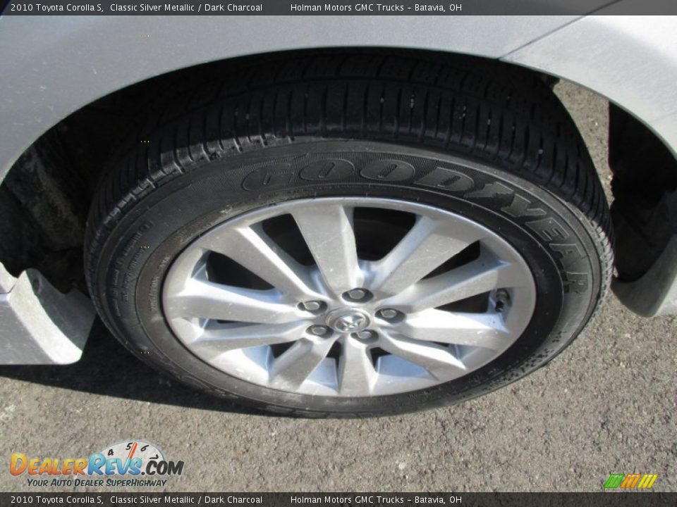 2010 Toyota Corolla S Classic Silver Metallic / Dark Charcoal Photo #19