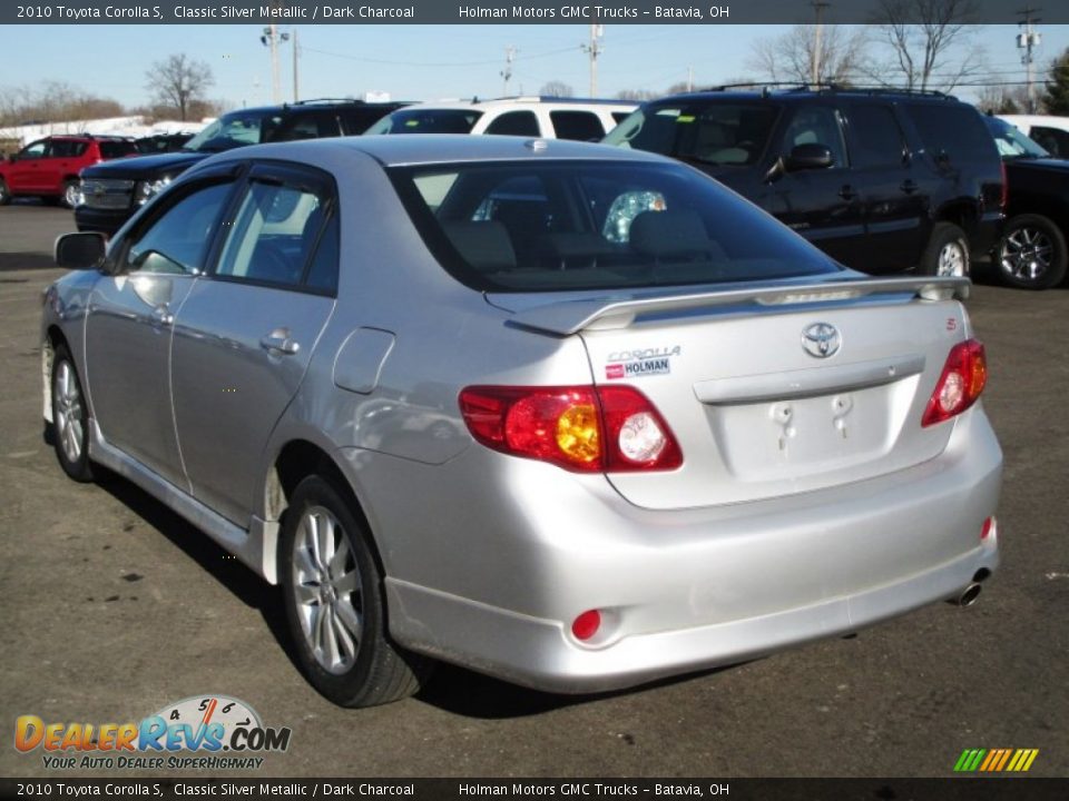 2010 Toyota Corolla S Classic Silver Metallic / Dark Charcoal Photo #20