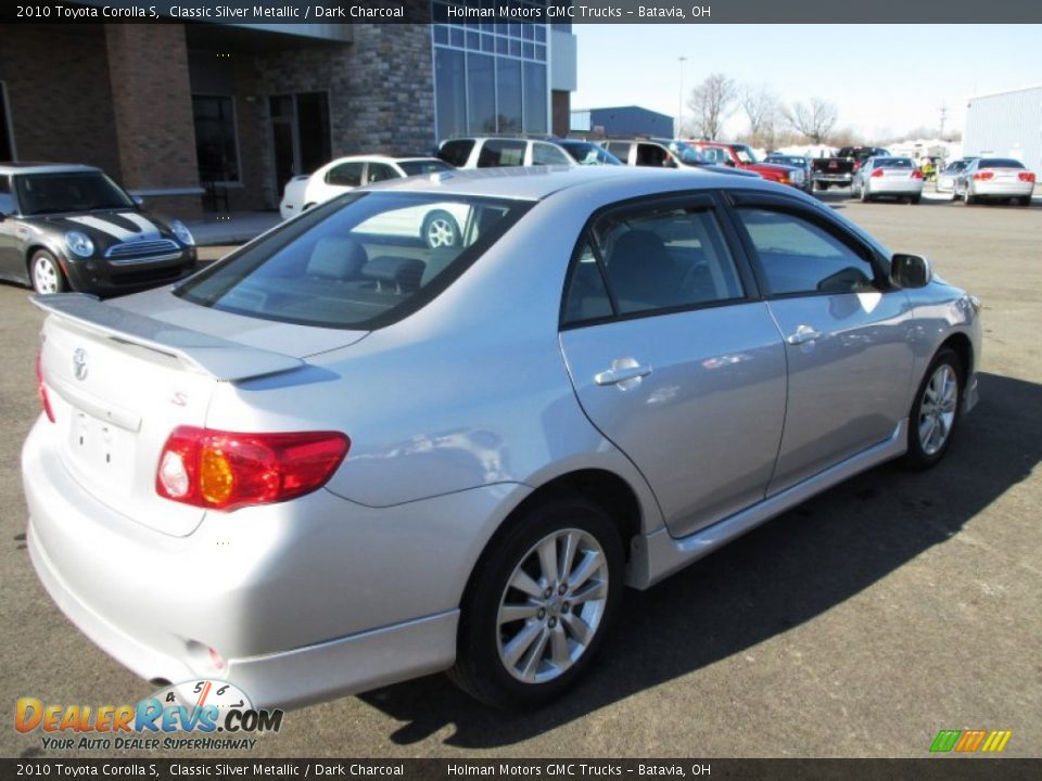 2010 Toyota Corolla S Classic Silver Metallic / Dark Charcoal Photo #25