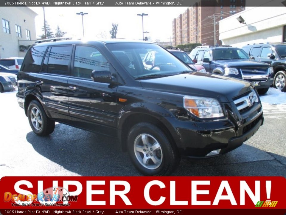 2006 Honda Pilot EX 4WD Nighthawk Black Pearl / Gray Photo #1