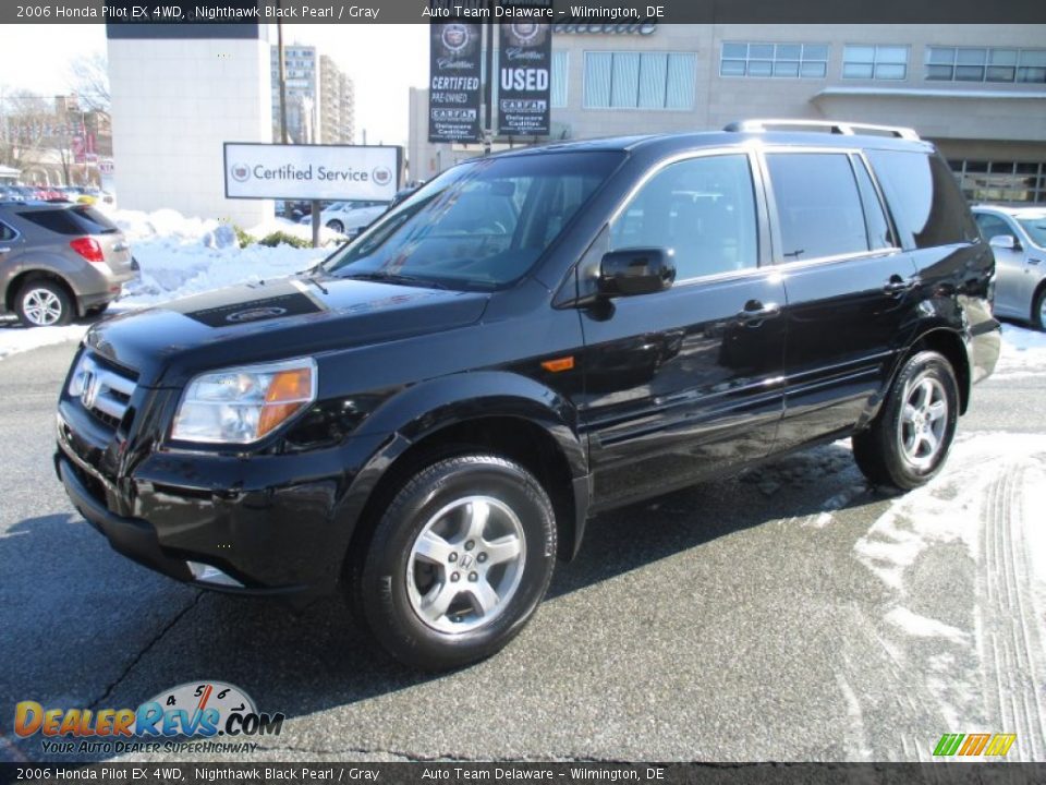 2006 Honda Pilot EX 4WD Nighthawk Black Pearl / Gray Photo #3