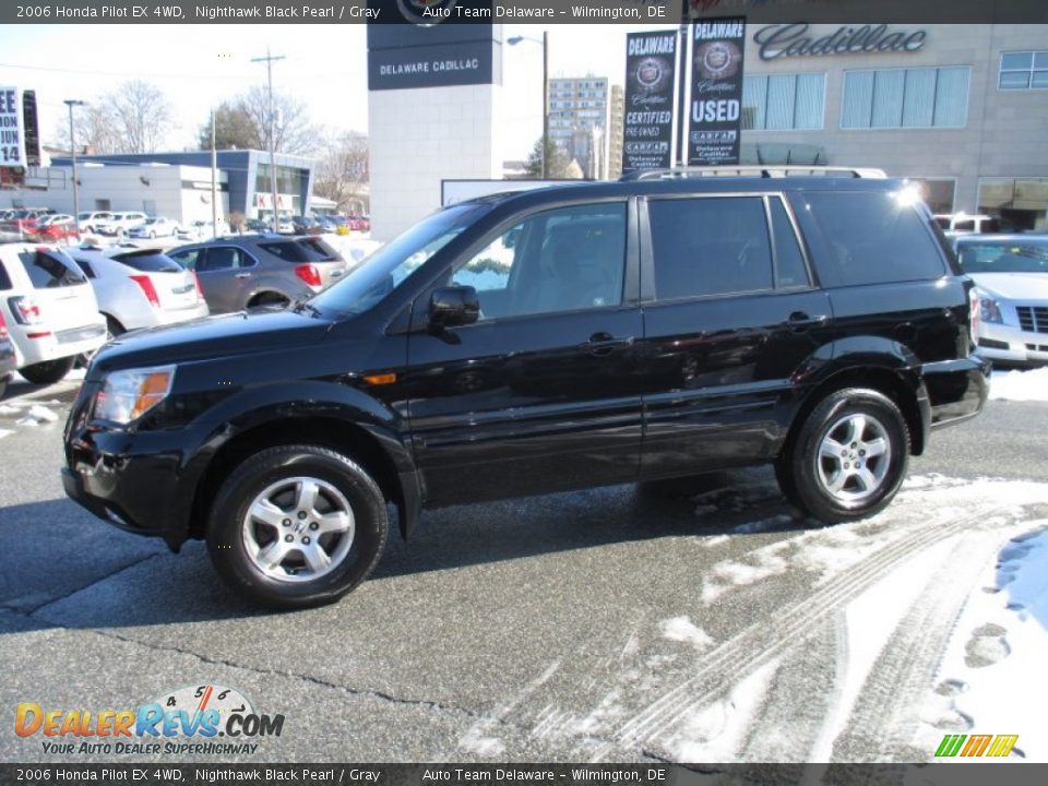 2006 Honda Pilot EX 4WD Nighthawk Black Pearl / Gray Photo #8
