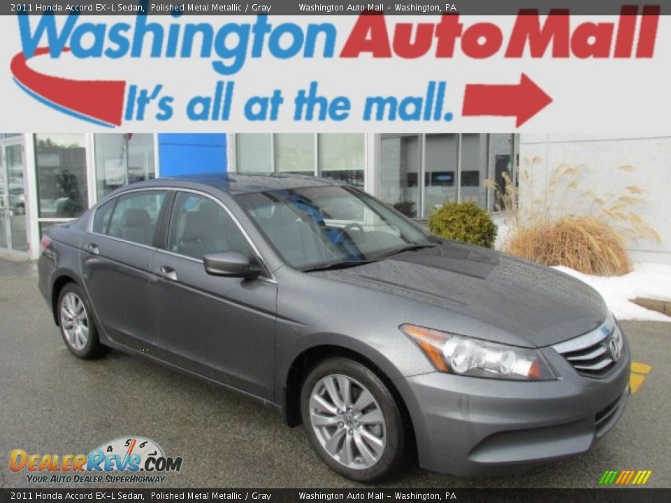 2011 Honda Accord EX-L Sedan Polished Metal Metallic / Gray Photo #1