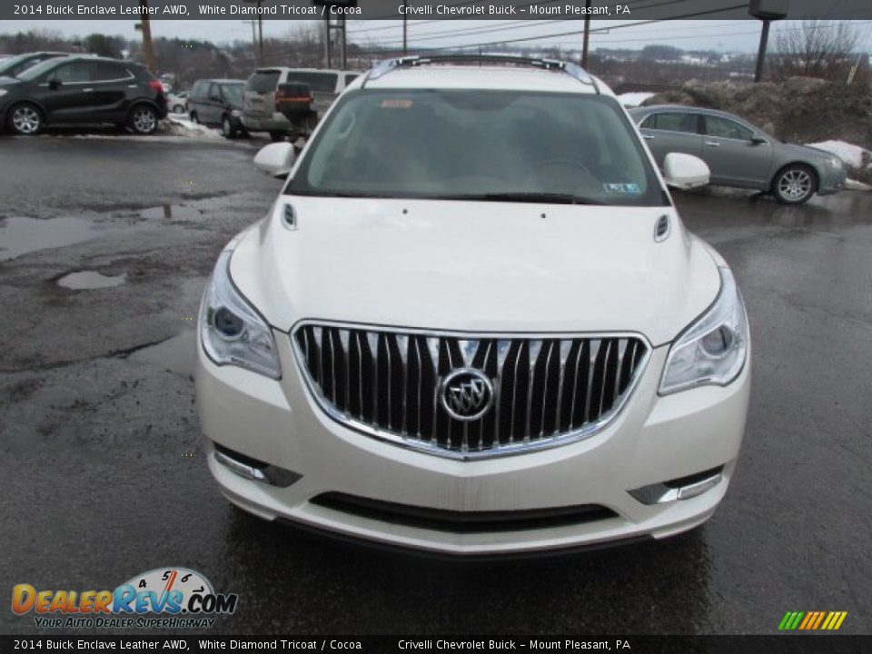 2014 Buick Enclave Leather AWD White Diamond Tricoat / Cocoa Photo #4