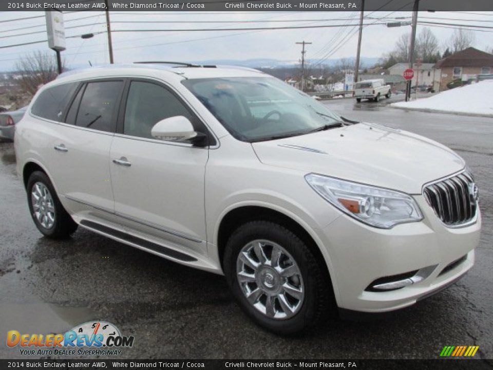 2014 Buick Enclave Leather AWD White Diamond Tricoat / Cocoa Photo #5