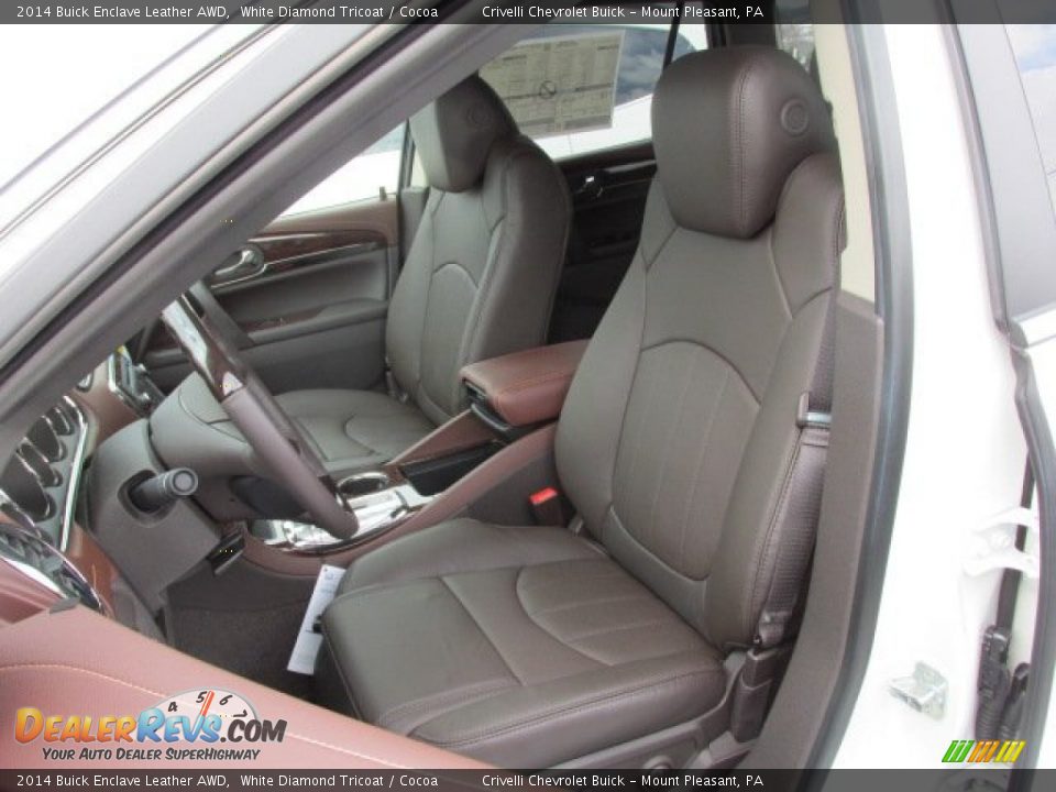 2014 Buick Enclave Leather AWD White Diamond Tricoat / Cocoa Photo #9