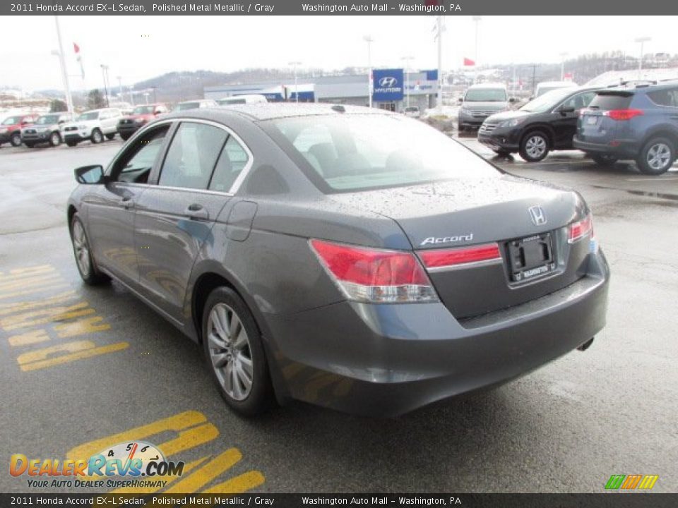 2011 Honda Accord EX-L Sedan Polished Metal Metallic / Gray Photo #7