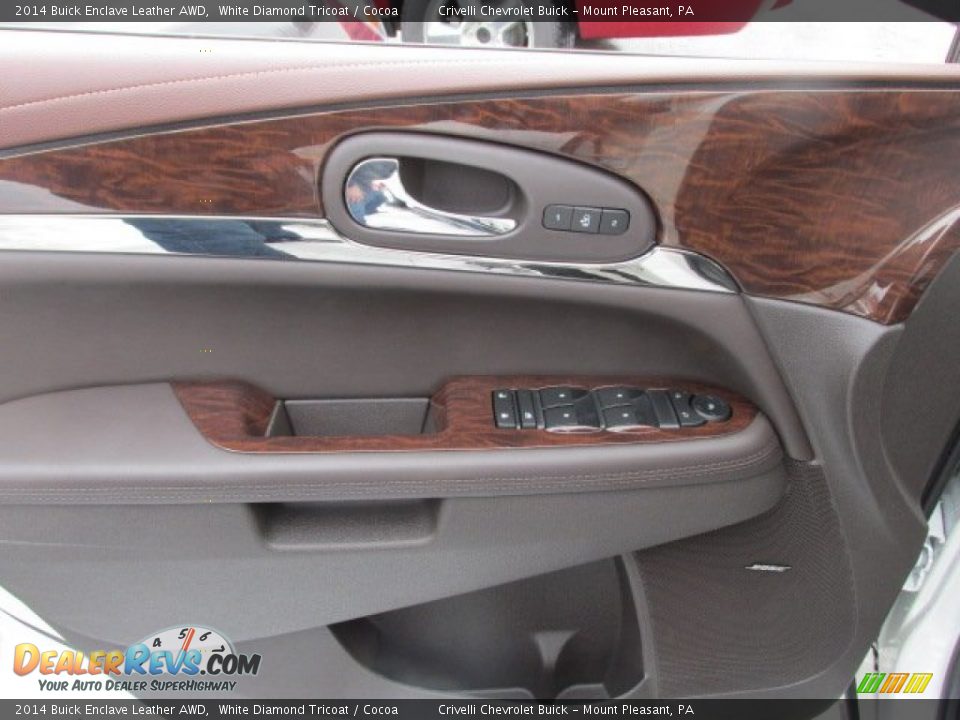 2014 Buick Enclave Leather AWD White Diamond Tricoat / Cocoa Photo #11
