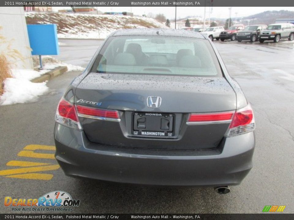 2011 Honda Accord EX-L Sedan Polished Metal Metallic / Gray Photo #8