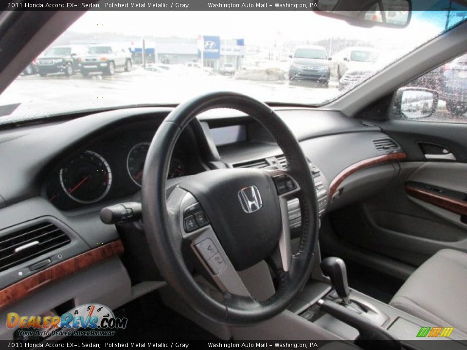 2011 Honda Accord EX-L Sedan Polished Metal Metallic / Gray Photo #9