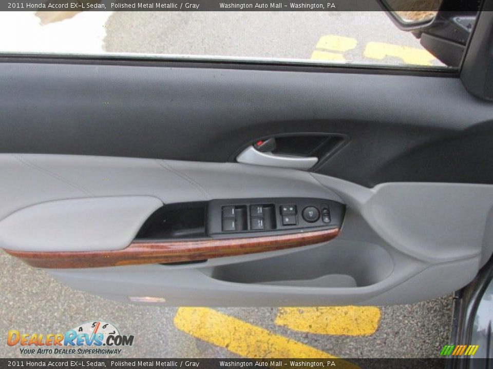 2011 Honda Accord EX-L Sedan Polished Metal Metallic / Gray Photo #10
