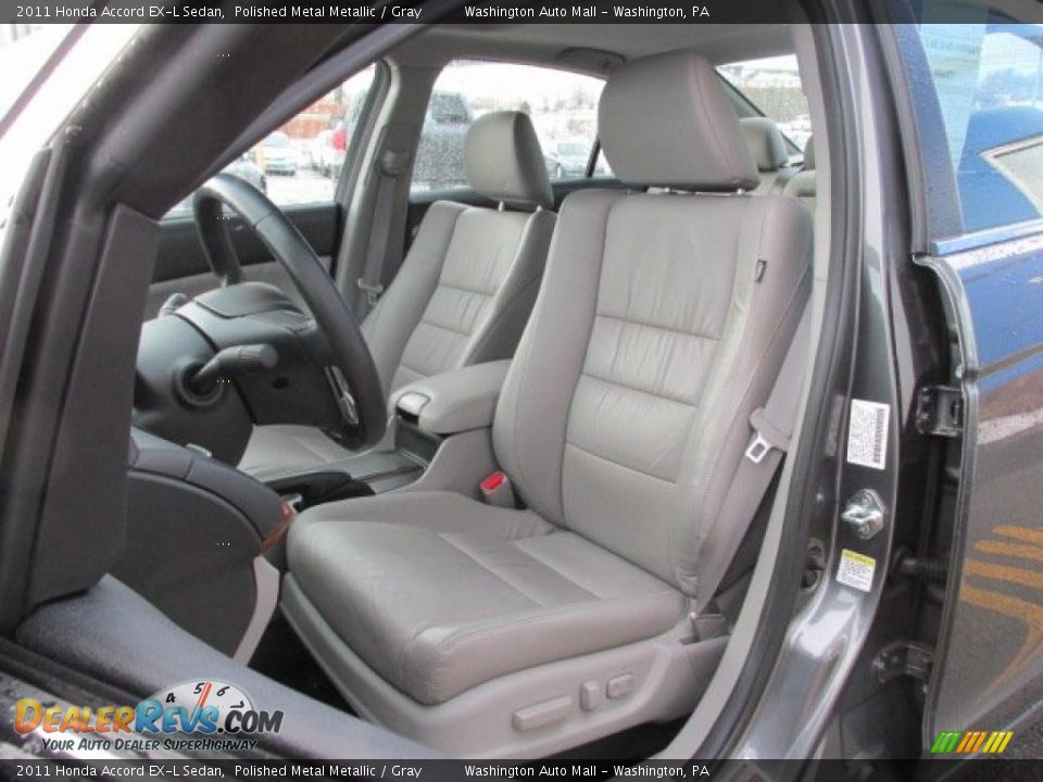 2011 Honda Accord EX-L Sedan Polished Metal Metallic / Gray Photo #12