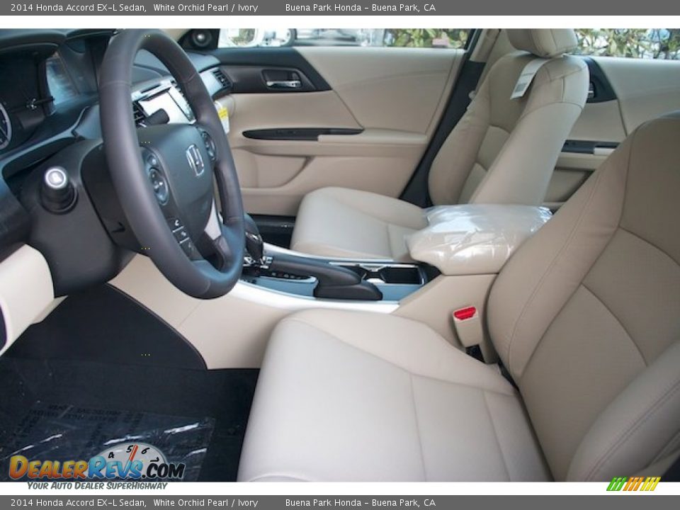 2014 Honda Accord EX-L Sedan White Orchid Pearl / Ivory Photo #9