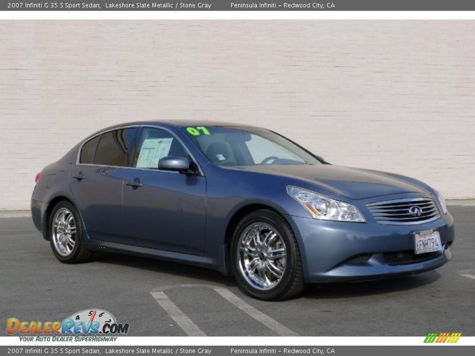 2007 Infiniti G 35 S Sport Sedan Lakeshore Slate Metallic / Stone Gray Photo #1