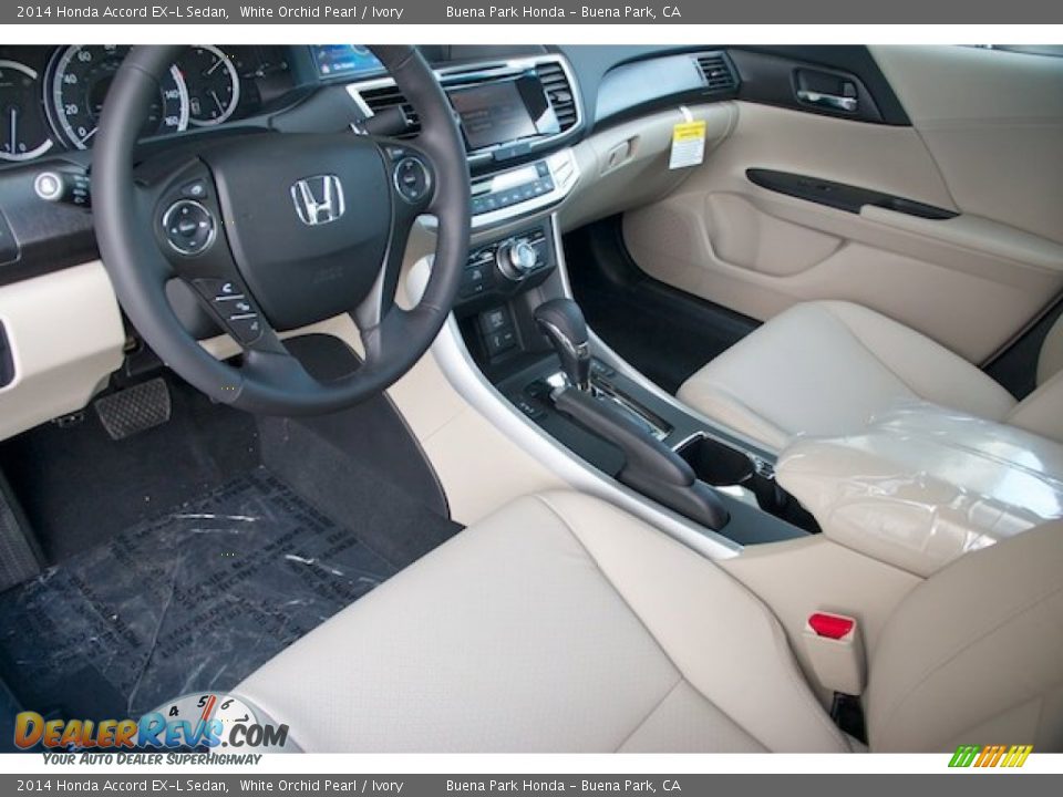 2014 Honda Accord EX-L Sedan White Orchid Pearl / Ivory Photo #10