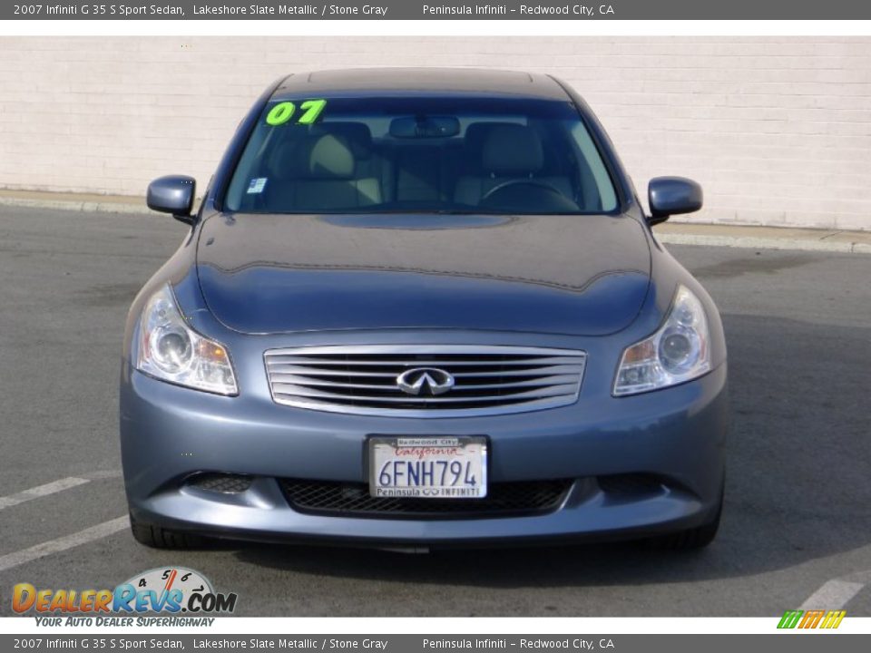 2007 Infiniti G 35 S Sport Sedan Lakeshore Slate Metallic / Stone Gray Photo #3