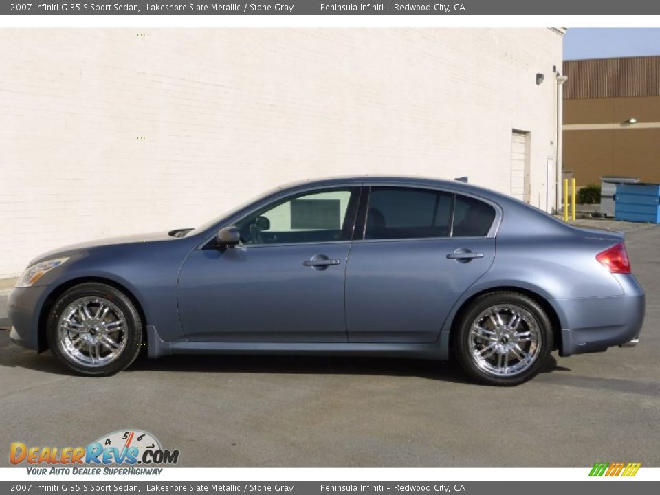 2007 Infiniti G 35 S Sport Sedan Lakeshore Slate Metallic / Stone Gray Photo #5