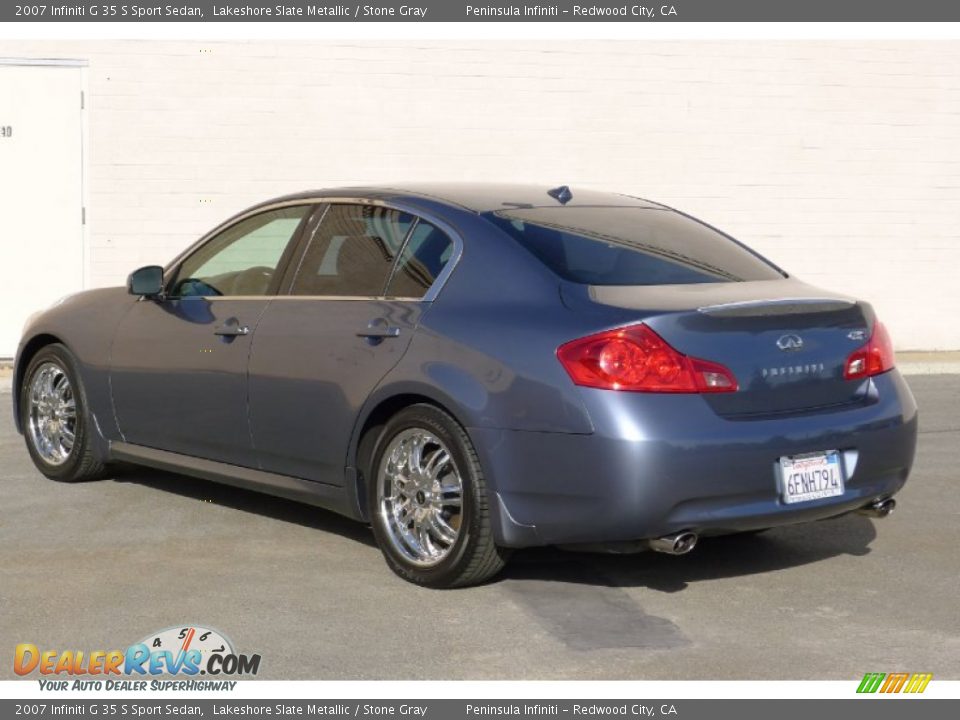2007 Infiniti G 35 S Sport Sedan Lakeshore Slate Metallic / Stone Gray Photo #6
