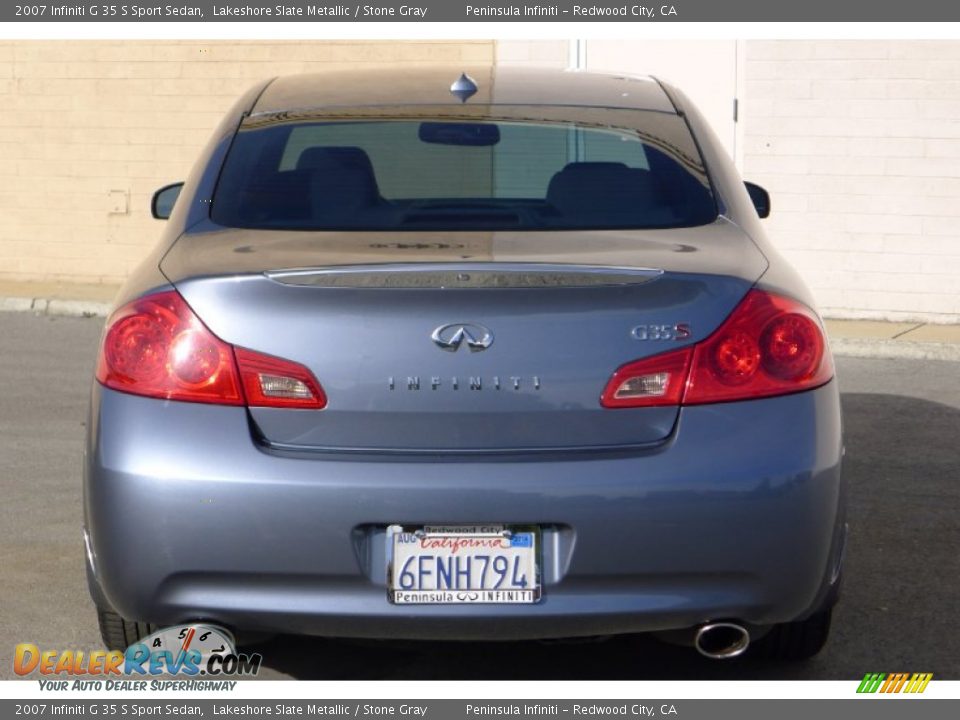 2007 Infiniti G 35 S Sport Sedan Lakeshore Slate Metallic / Stone Gray Photo #7
