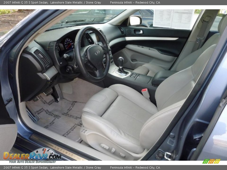 2007 Infiniti G 35 S Sport Sedan Lakeshore Slate Metallic / Stone Gray Photo #8