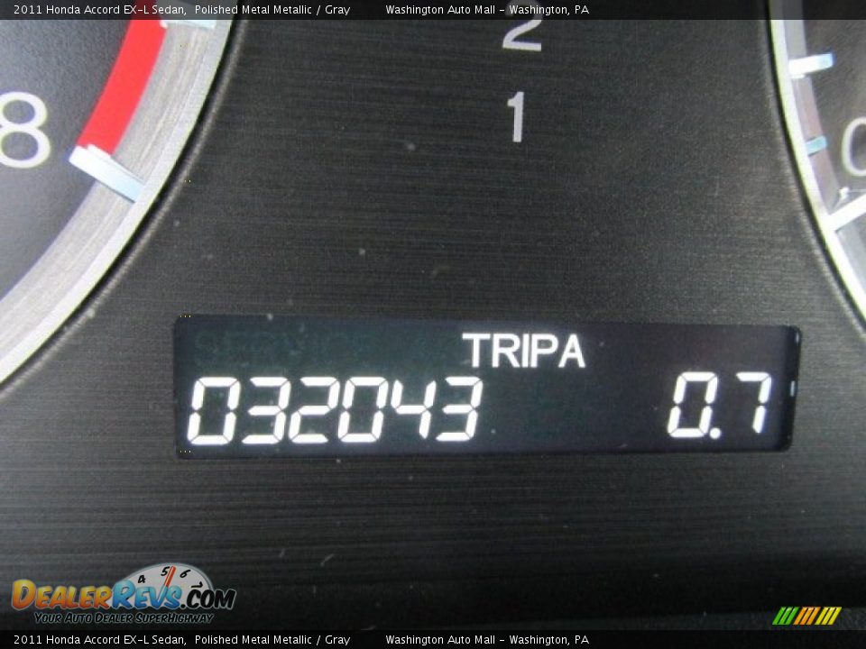 2011 Honda Accord EX-L Sedan Polished Metal Metallic / Gray Photo #20