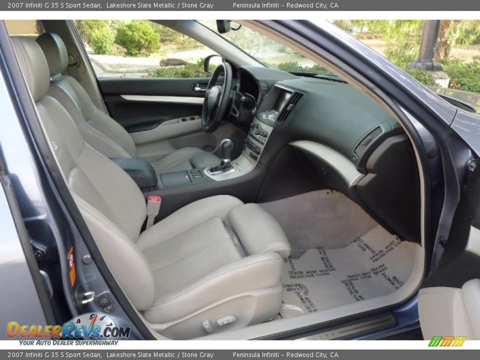 2007 Infiniti G 35 S Sport Sedan Lakeshore Slate Metallic / Stone Gray Photo #10