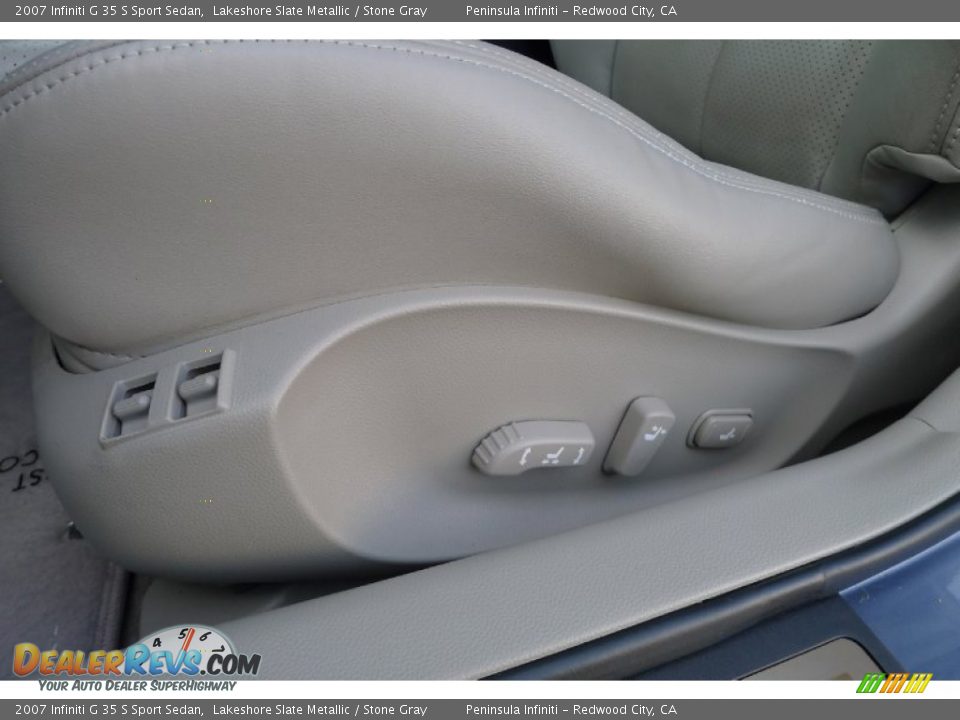2007 Infiniti G 35 S Sport Sedan Lakeshore Slate Metallic / Stone Gray Photo #14