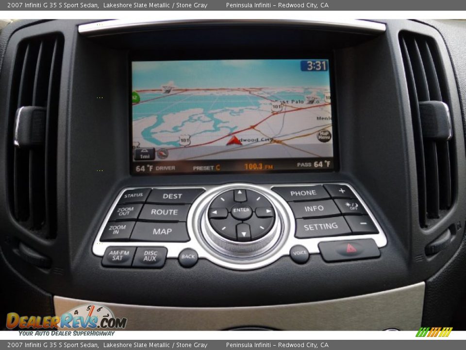 2007 Infiniti G 35 S Sport Sedan Lakeshore Slate Metallic / Stone Gray Photo #15