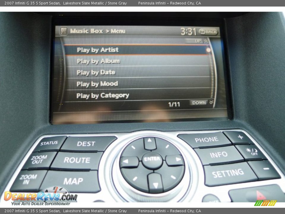 2007 Infiniti G 35 S Sport Sedan Lakeshore Slate Metallic / Stone Gray Photo #16