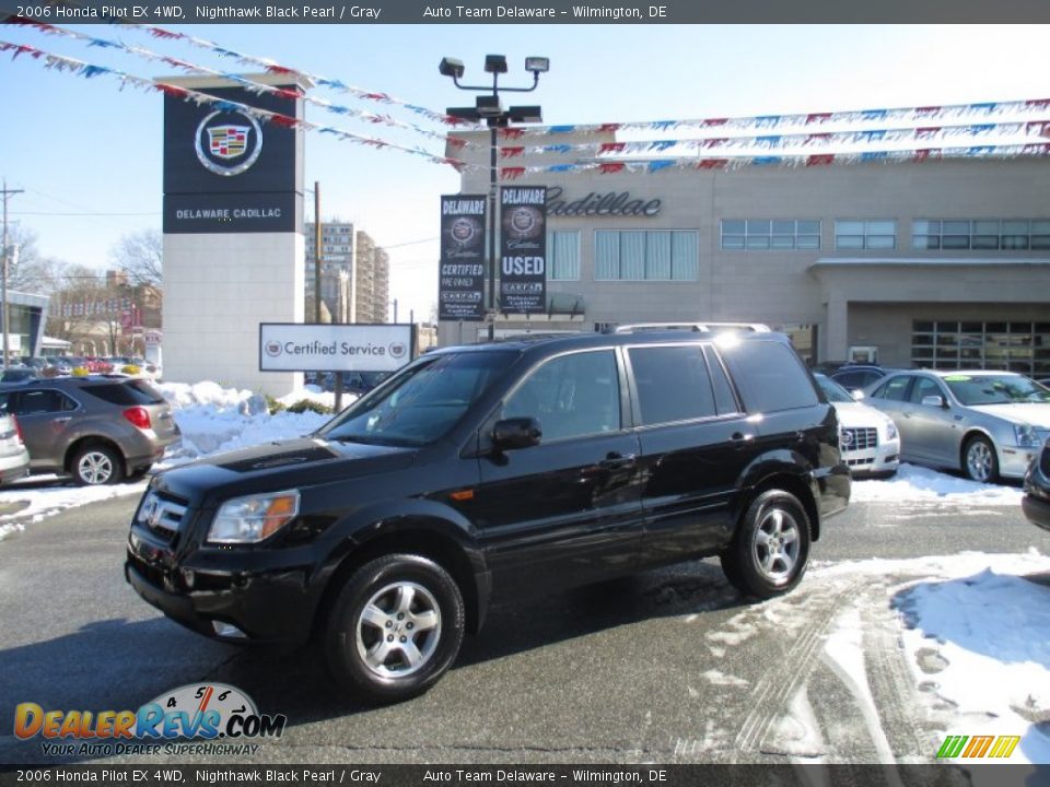 2006 Honda Pilot EX 4WD Nighthawk Black Pearl / Gray Photo #36