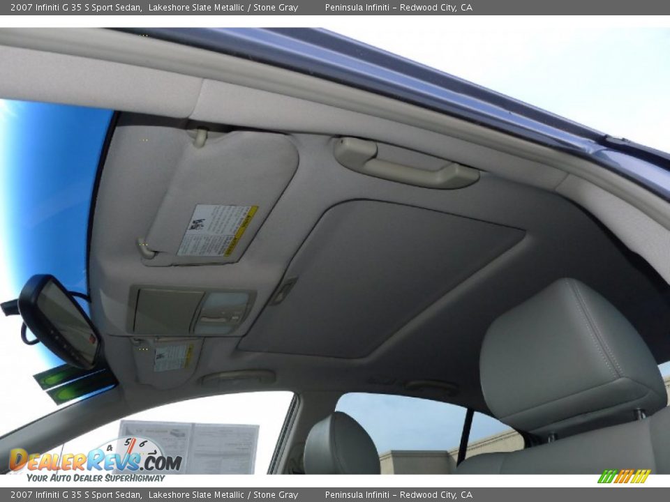 2007 Infiniti G 35 S Sport Sedan Lakeshore Slate Metallic / Stone Gray Photo #21