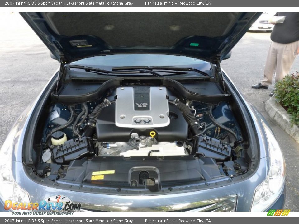 2007 Infiniti G 35 S Sport Sedan Lakeshore Slate Metallic / Stone Gray Photo #23
